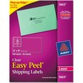 Avery Avery® Easy Peel Laser Mailing Labels, 2 x 4, Clear, 500/Box 5663